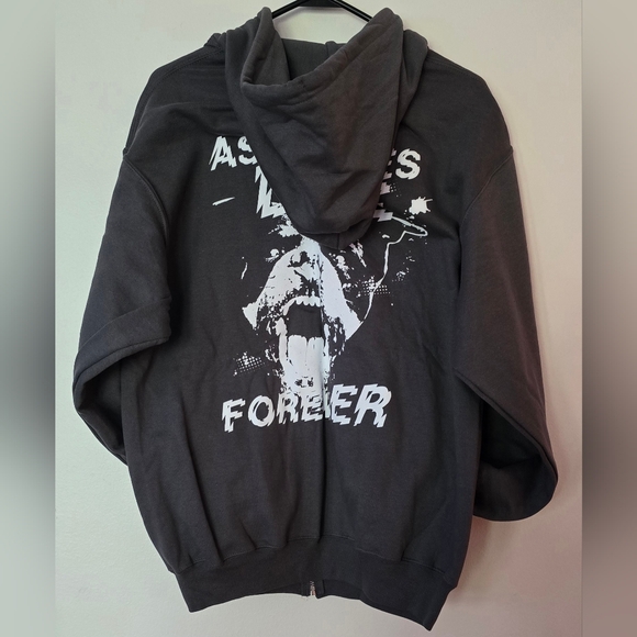 ALF - Assholes Live Forever - Zip Up Hoodie - Medium - Gray - NWOT - Picture 3 of 4